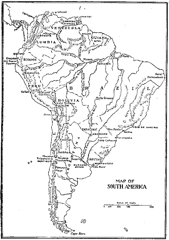 Black And White Map Of Latin America 117