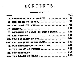 [Contents] from Cyrus the Great by Jacob Abbott