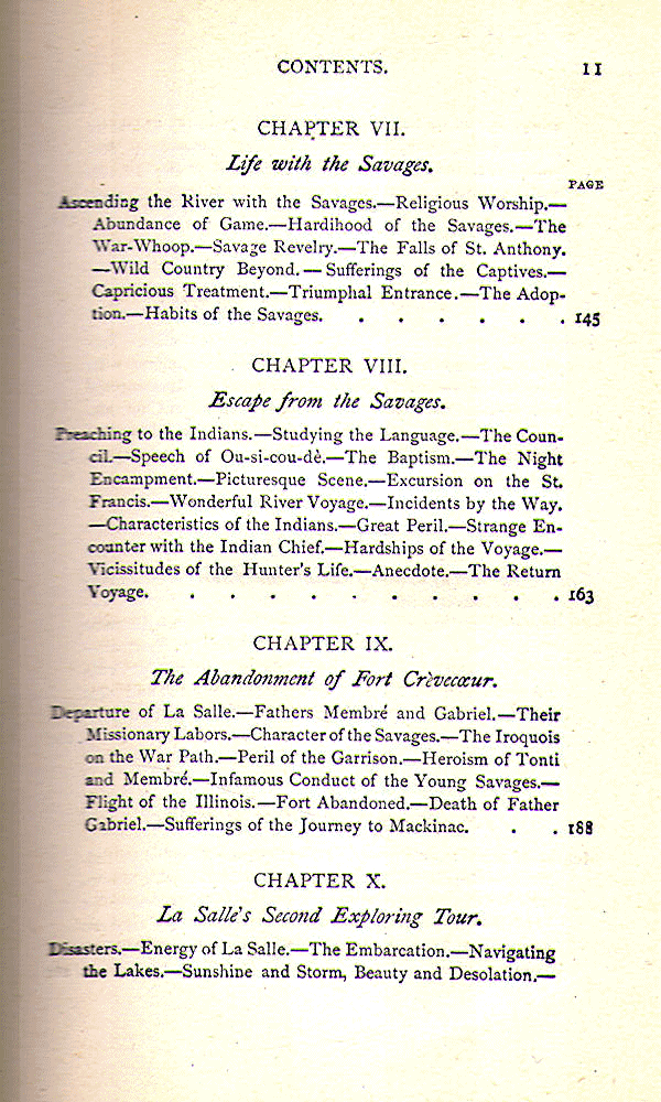 [Contents, Page 3 of 6] from Chevalier de La Salle by John S. C. Abbott