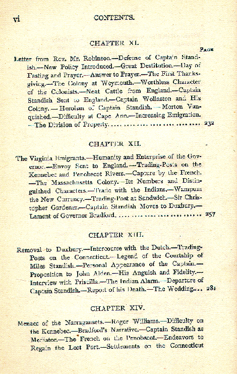 [Contents, Page 4 of 5] from Miles Standish by John S. C. Abbott