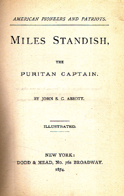 [Title Page 2] from Miles Standish by John S. C. Abbott