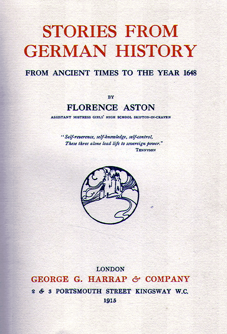 [Title Page] from Stories from German History by Florence Aston
