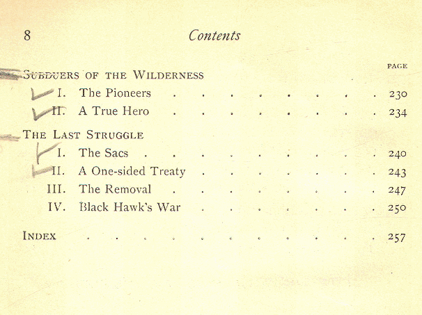 [Contents, Page 4 of 4] from Conquest of the Old Northwest by James Baldwin