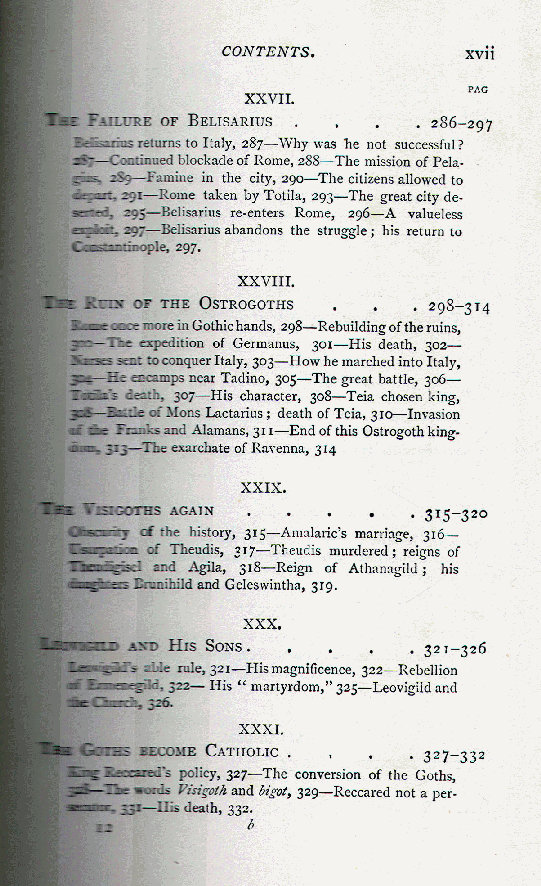 [Contents, Page 7 of 8] from The Goths by Henry Bradley