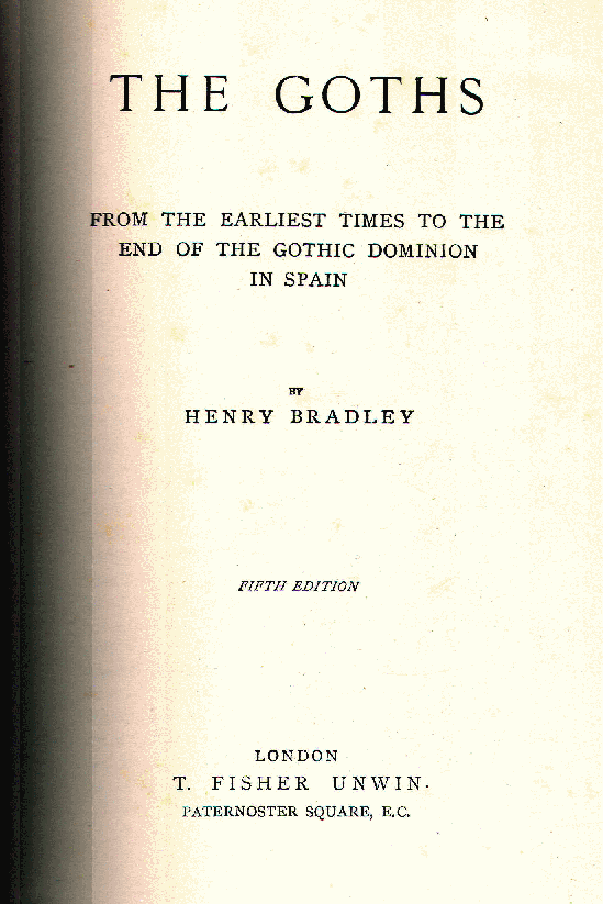 [Title Page] from The Goths by Henry Bradley