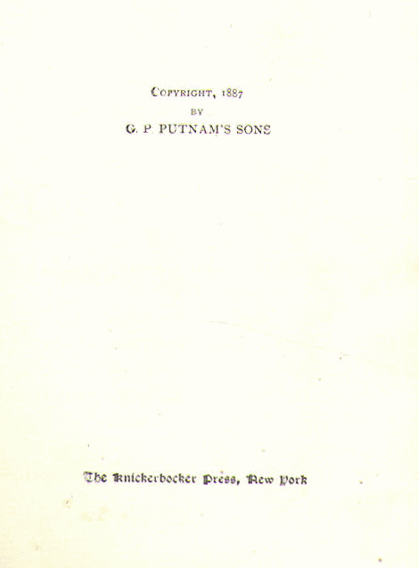 [Copyright Page] from Historic Girls by E. S. Brooks
