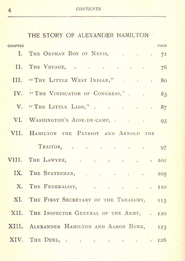 [Contents, Page 2 of 4] from Four American Patriots by Alma H. Burton