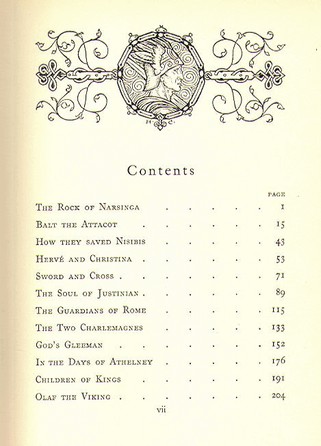[Contents, Page 1 of 2] from Child's Book of Warriors by William Canton