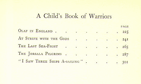 [Contents, Page 2 of 2] from Child's Book of Warriors by William Canton