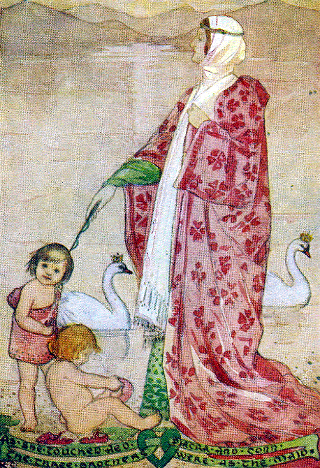 children turned to swans