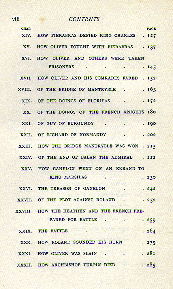 [Contents, Page 2 of 3] from Stories of Charlemagne  by Alfred J. Church