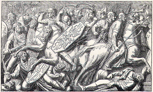 Roman Soldiers in Battle