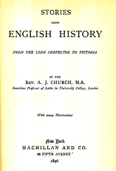 [Title Page] from English History Stories - III by Alfred J. Church