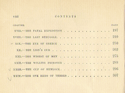 [Contents Page 2 of 2] from Greek Life and Story by Alfred J. Church