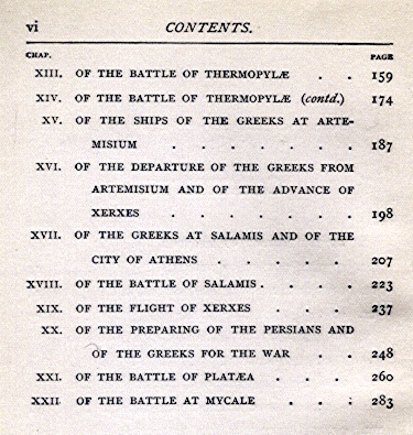 [Contents (continued)] from The Persian War by Alfred J. Church