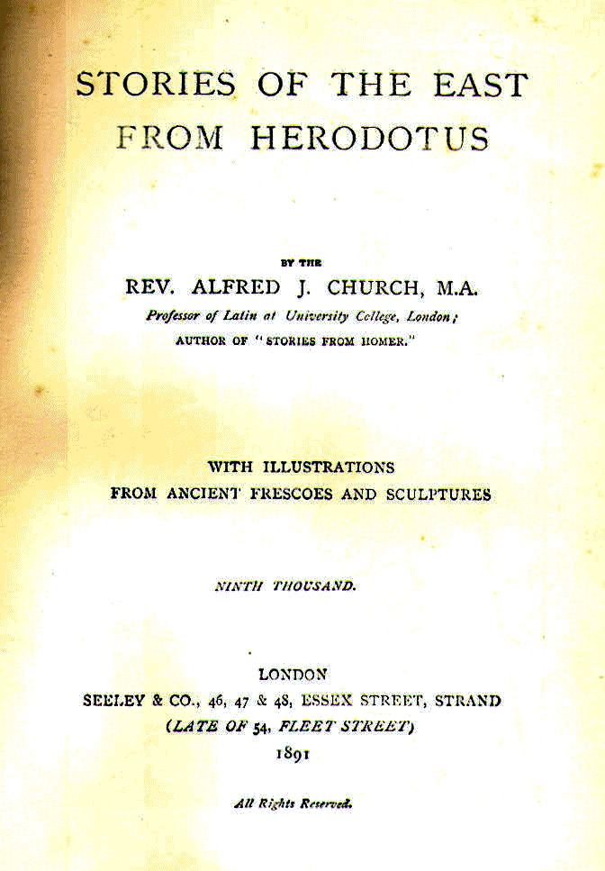 [Title Page] from Stories from Herodotus by Alfred J. Church