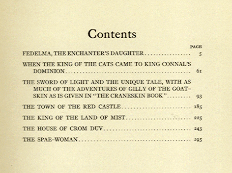 [Contents] from King of Ireland's Son by Padraic Colum