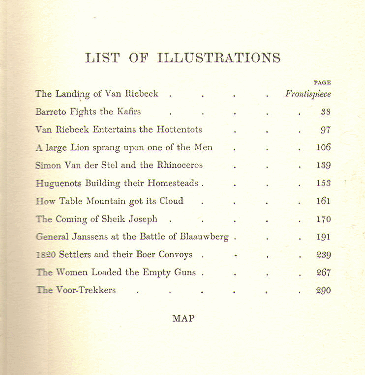 [List of Illustrations] from South Africa by Ian D. Colvin