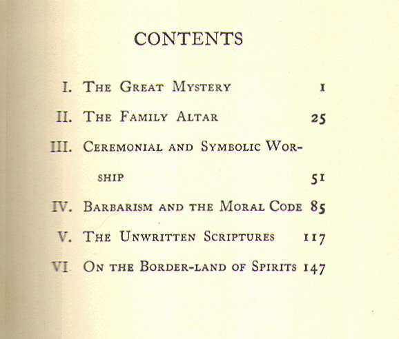 [Contents] from The Soul of the Indian by Charles Eastman