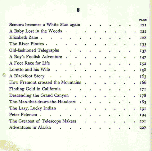 [Contents] from American Life and Adventure by Edward Eggleston