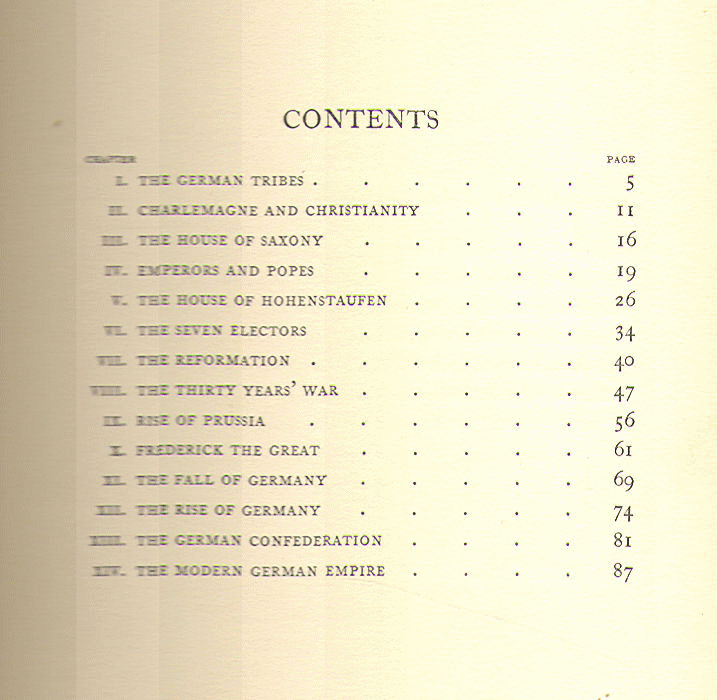 [Contents] from Peeps at History - Germany by John Finnemore