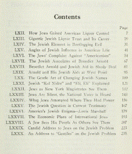 [Contents] from Aspects of Jewish Power by Henry Ford