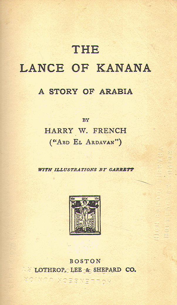 [Title Page] from The Lance of Kanana by Harry French