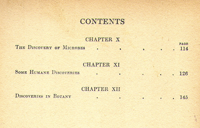 [Contents, Page 2 of 2] from Scientific Discoveries by Charles Gibson