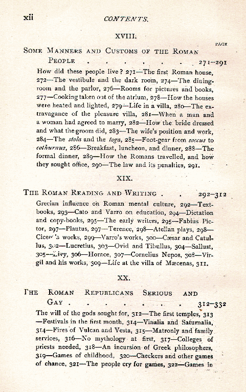 [Contents, Page 8 of 9] from The Story of Rome by Arthur Gilman