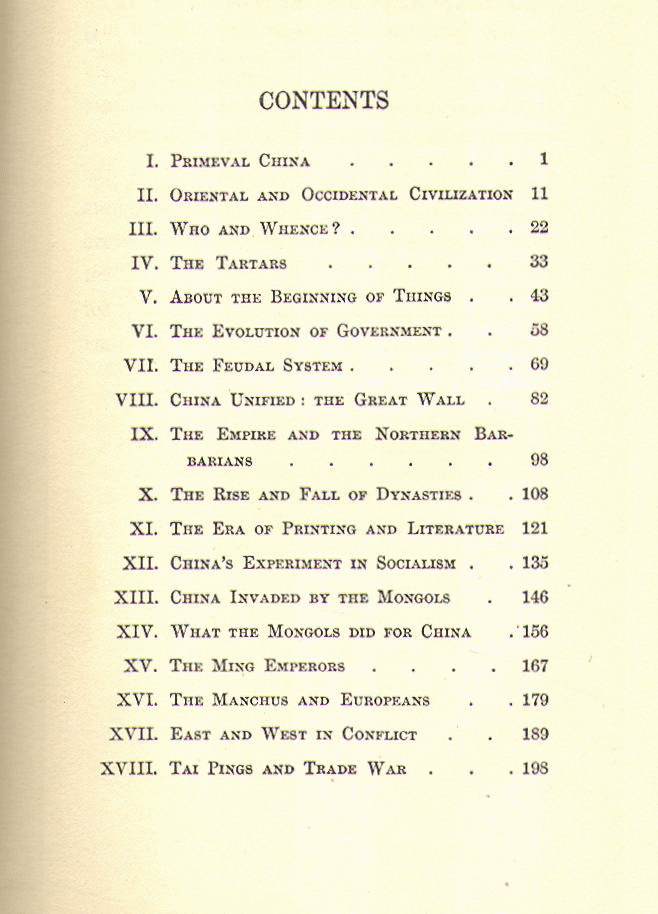 [Contents, 1 of 2] from China's Story by William Griffis