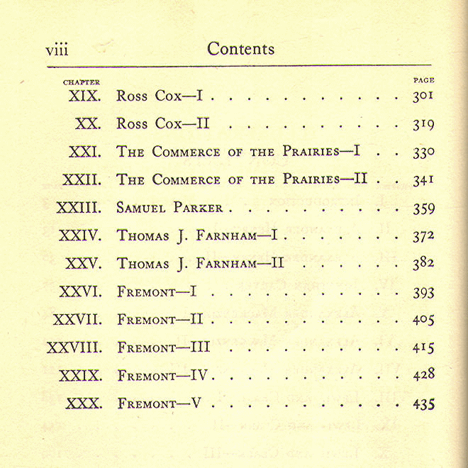 [Contents, Page 2 of 2] from Trails of the Pathfinders by G. B. Grinnell