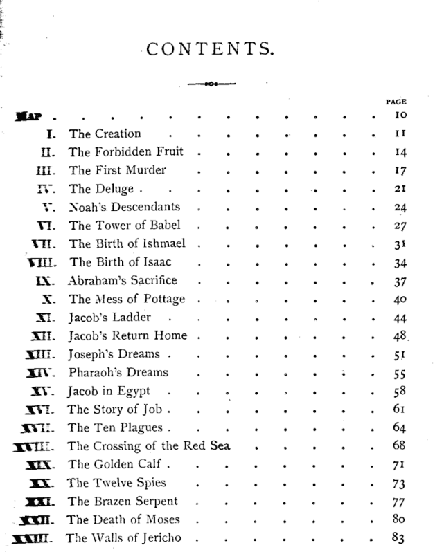 [Contents, page 1 of 3] from The Story of the Chosen People by Helene Guerber