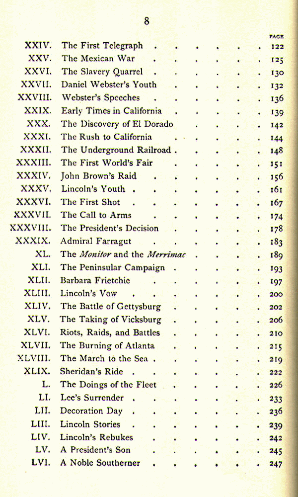 [Contents, page 1 of 3] from Story of the Great Republic by Helene Guerber