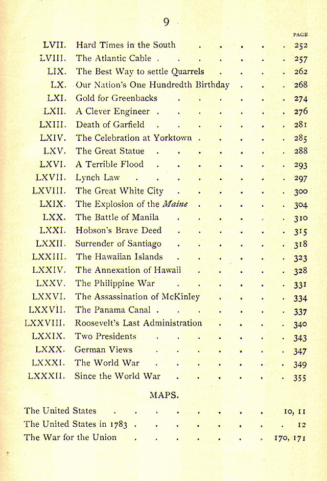 [Contents, page 1 of 3] from Story of the Great Republic by Helene Guerber