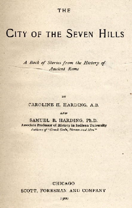 [Title Page] from City of the Seven Hills by S. B. Harding