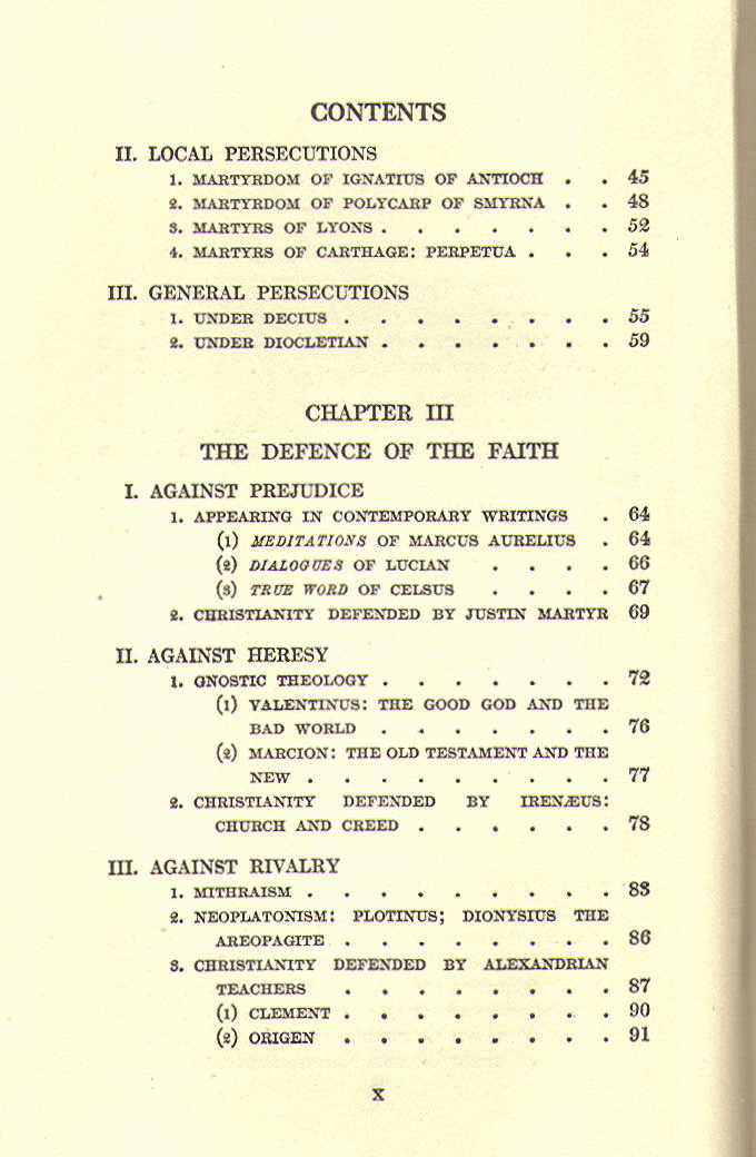 [Contents, Page 2 of 6] from The Early Church by George Hodges