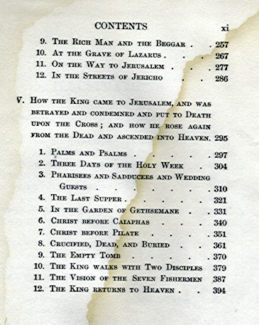 [Contents Page 3 of 3] from When the King Came by George Hodges