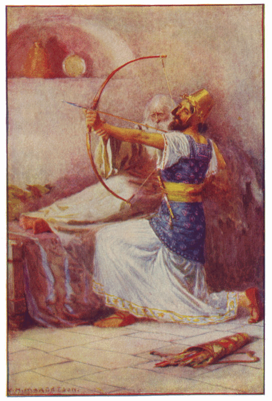 King Joash shooting the arrow