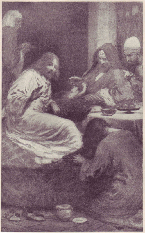 The woman washing the feet of Jesus in the house o