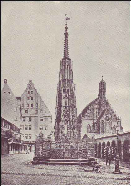 The Beautiful Fountain in Nuremberg.