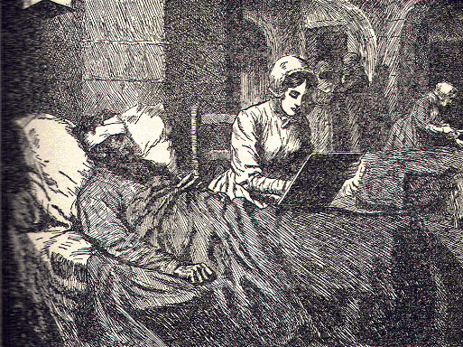 Nightingale with a patient