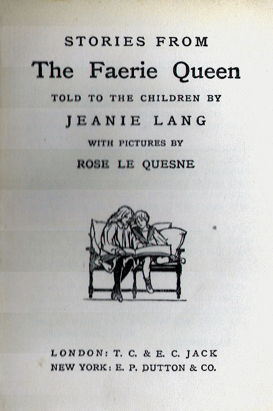 [Title Page] from Stories from the Faerie Queen by Jeanie Lang