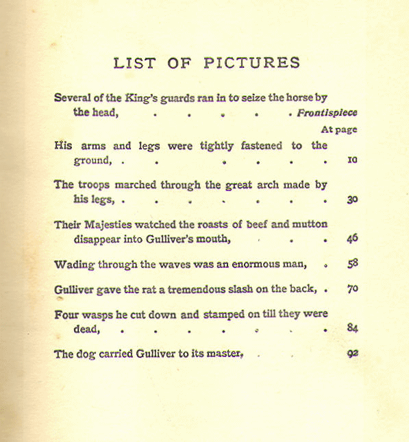 [List of Pictures] from Stories from Gulliver's Travels by John Lang