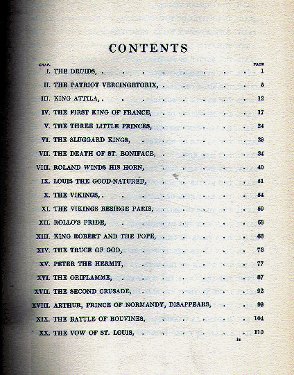[Contents, Page 1 of 4] from The Story of France by Mary Macgregor