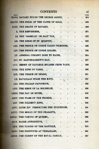 [Contents, Page 3 of 4] from The Story of France by Mary Macgregor