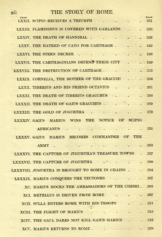 [Contents Page 4 of 6] from The Story of Rome by Mary Macgregor