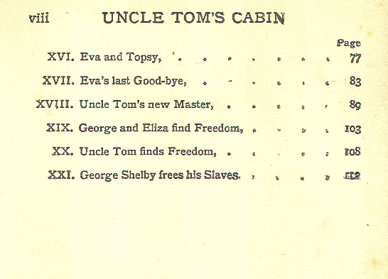 [Contents, Page 2 or 2] from Stories from Uncle Tom's Cabin by H. E. Marshall