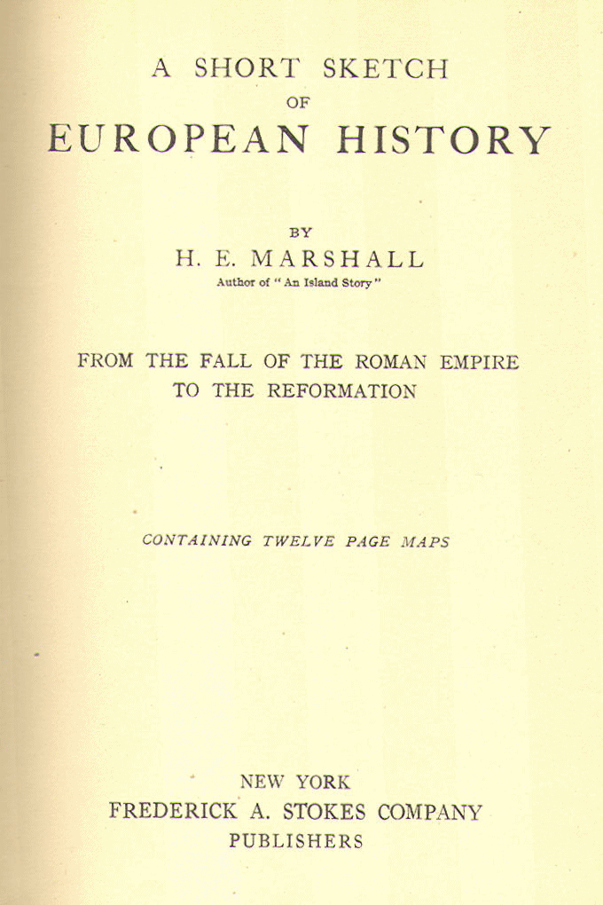 [Title Page] from The Story of Europe by H. E. Marshall