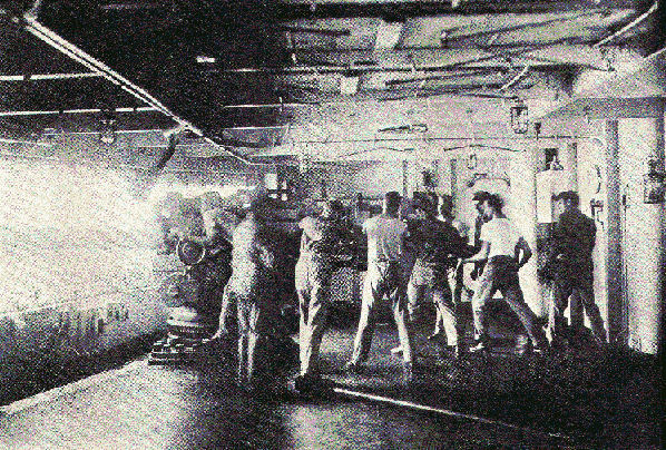 A Gun Crew on battleship Arkansas at Vera C