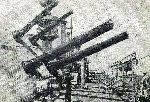 12-inch guns on an American gunship.